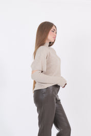 MAGLIA MANICOTTI BEIGE