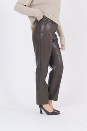PANTALONE ECOPELLE MORO