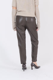 PANTALONE ECOPELLE MORO