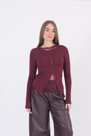 MAGLIA TWIN SET VINO