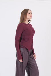 MAGLIA TWIN SET VINO