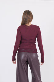 MAGLIA TWIN SET VINO