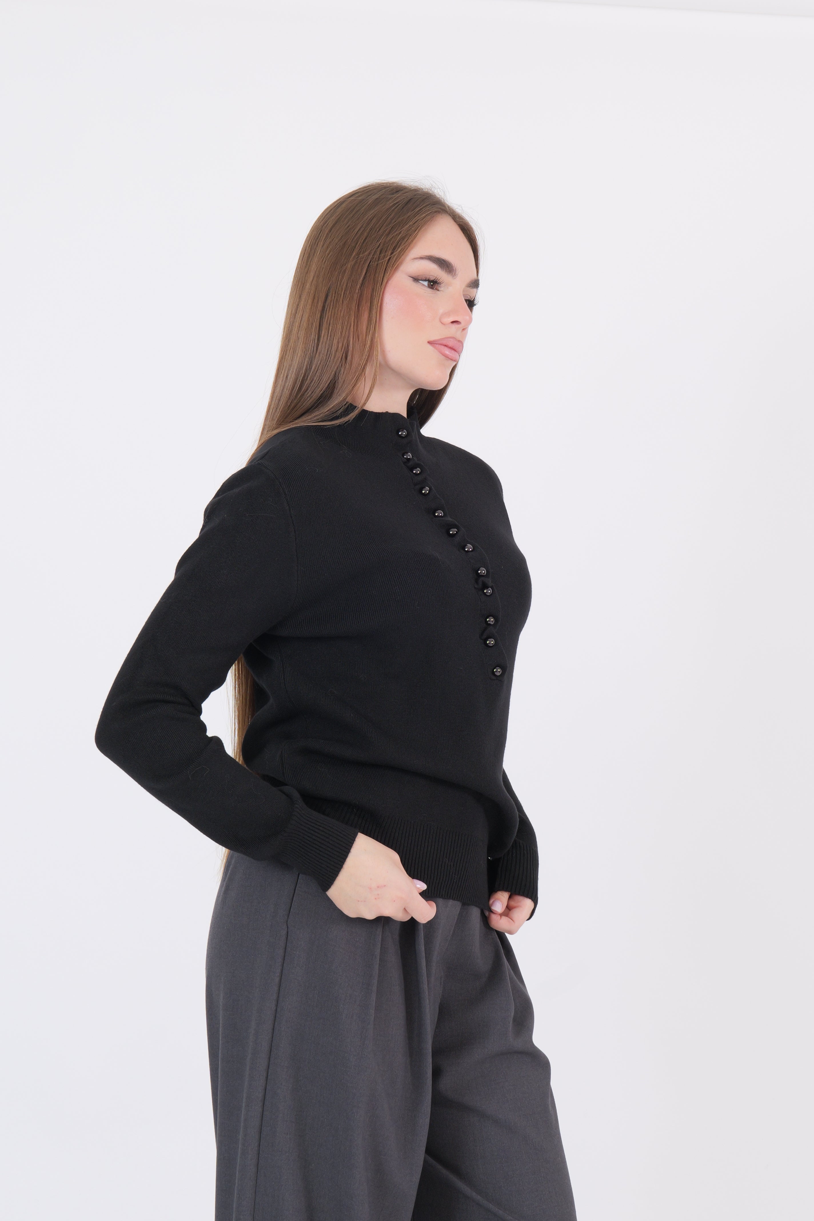 PULL ROUCHES NERO