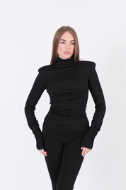 DOLCEVITA VISCOSA CON SPALLINE NERO