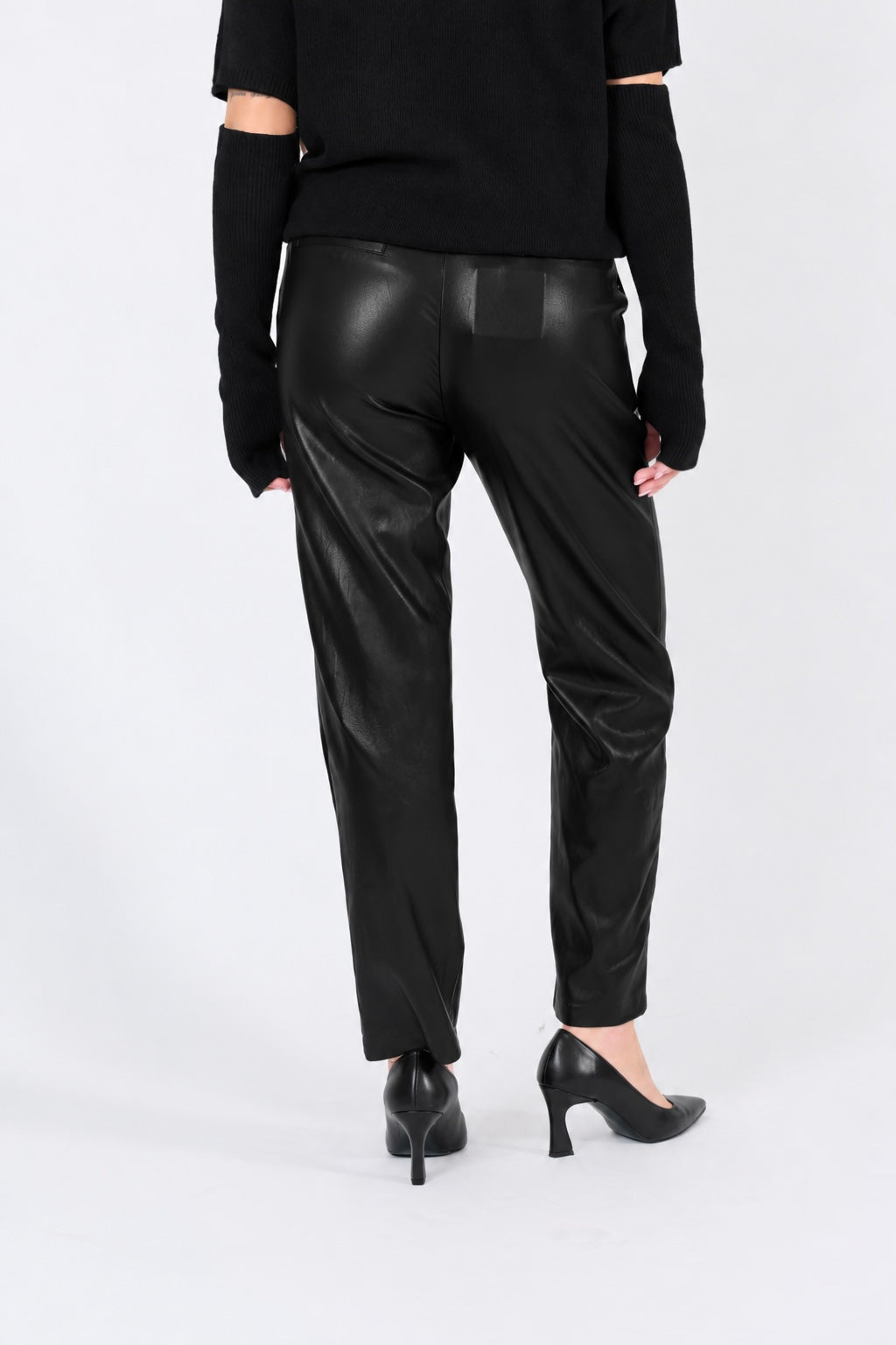 PANTALONE ECOPELLE NERO