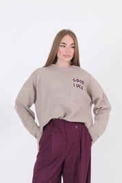 MAGLIA GOOD LUCK BEIGE