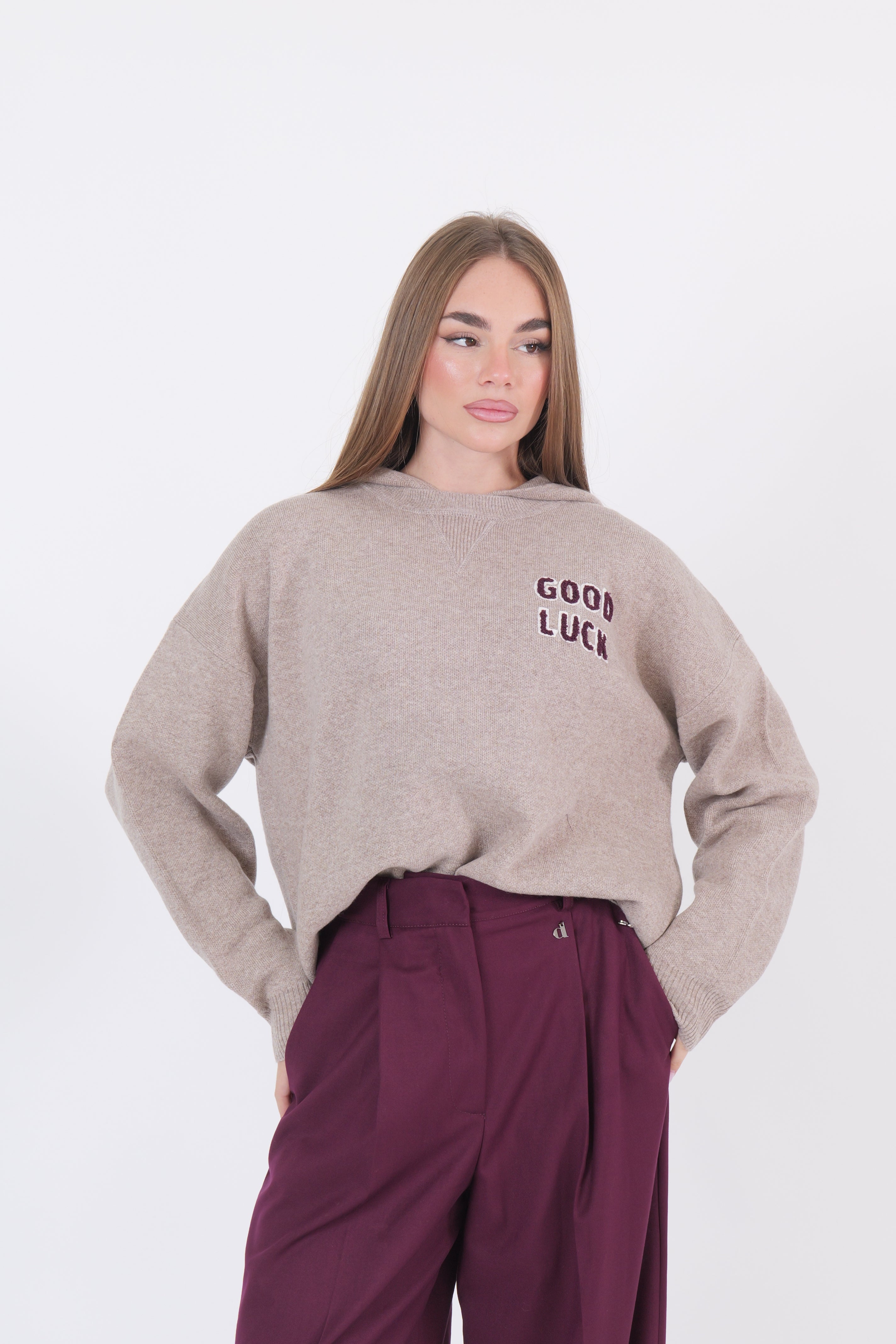 MAGLIA GOOD LUCK BEIGE