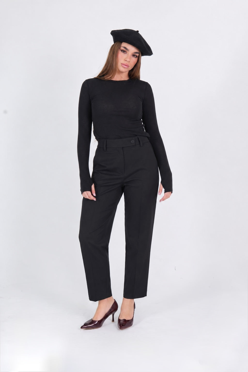 PANTALONE SIGARETTA NERO