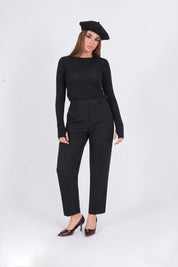 PANTALONE SIGARETTA NERO