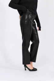 PANTALONE ECOPELLE NERO