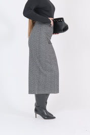 GONNA TWEED BIANCO E NERO
