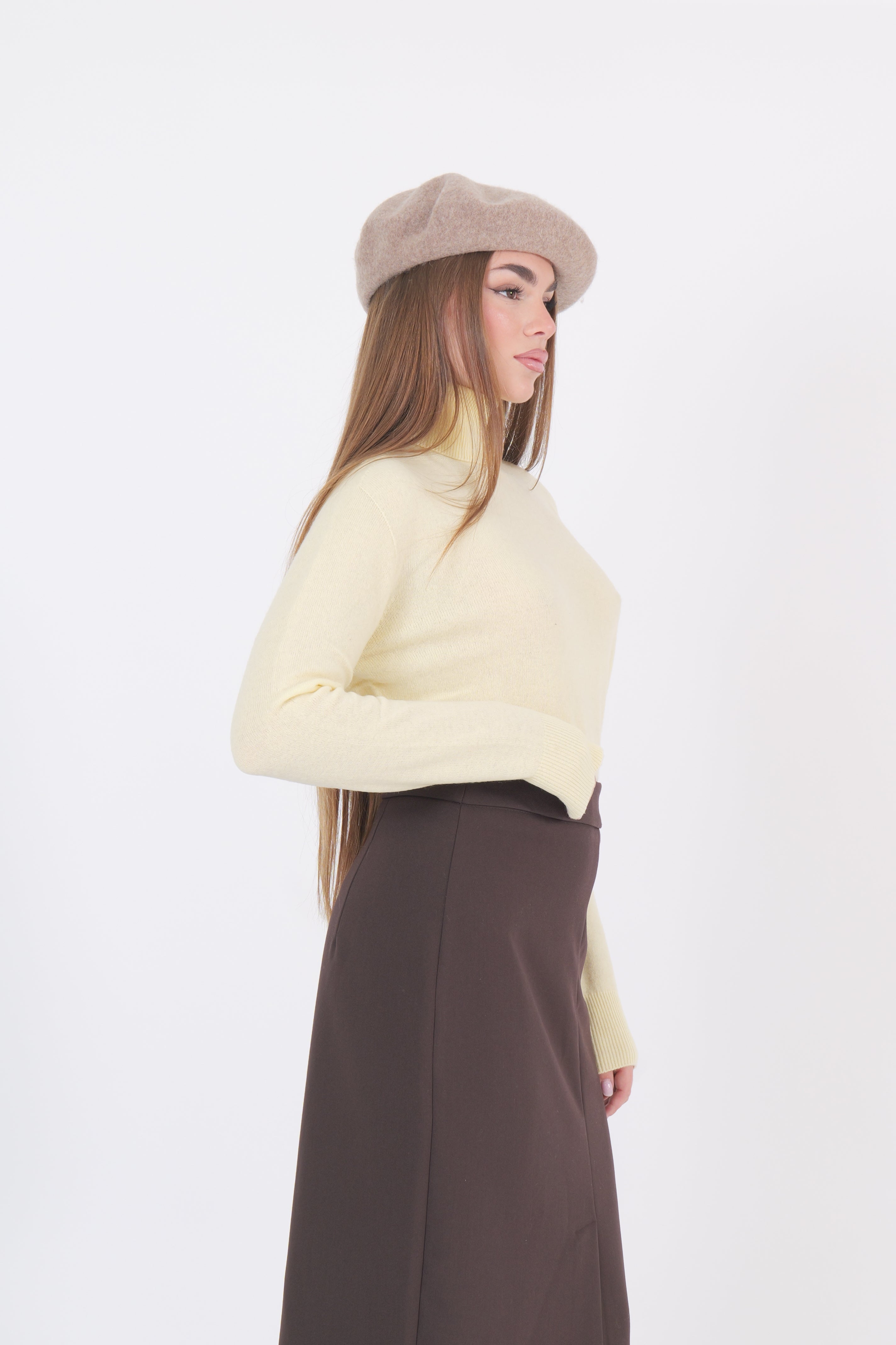 MAGLIA COLLO ALTO GIALLO