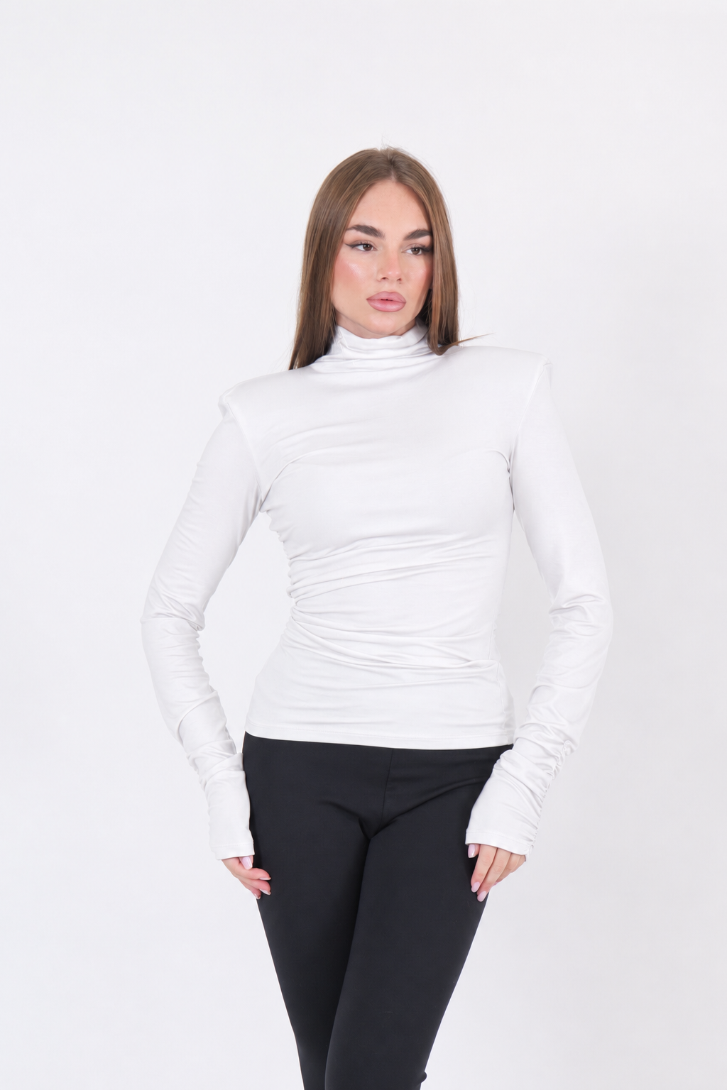 DOLCEVITA VISCOSA CON SPALLINE BIANCO