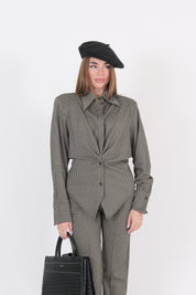 CAMICIA PARIS NERO/BEIGE