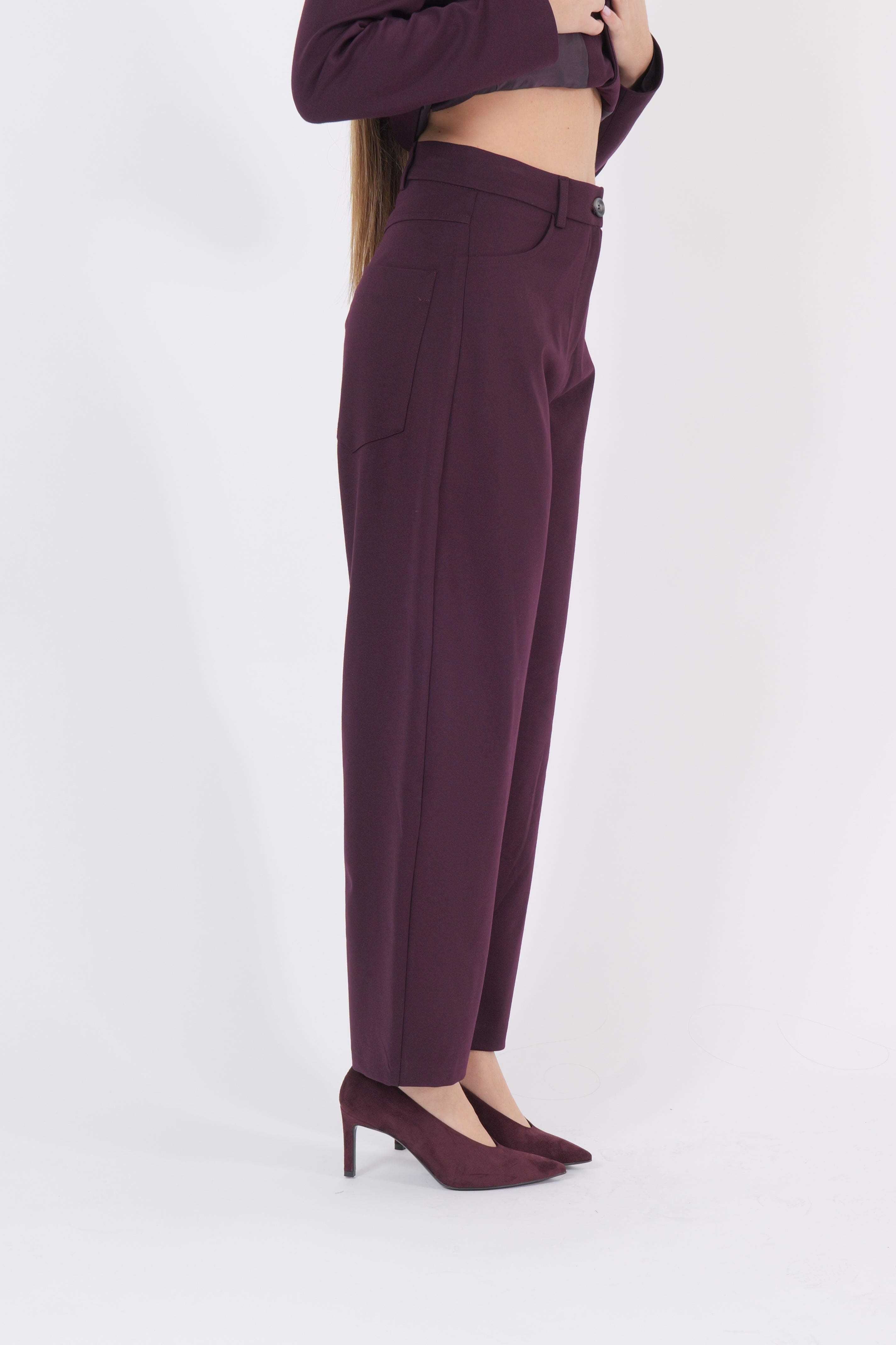 PANTALONE BALLOON BORDEAUX