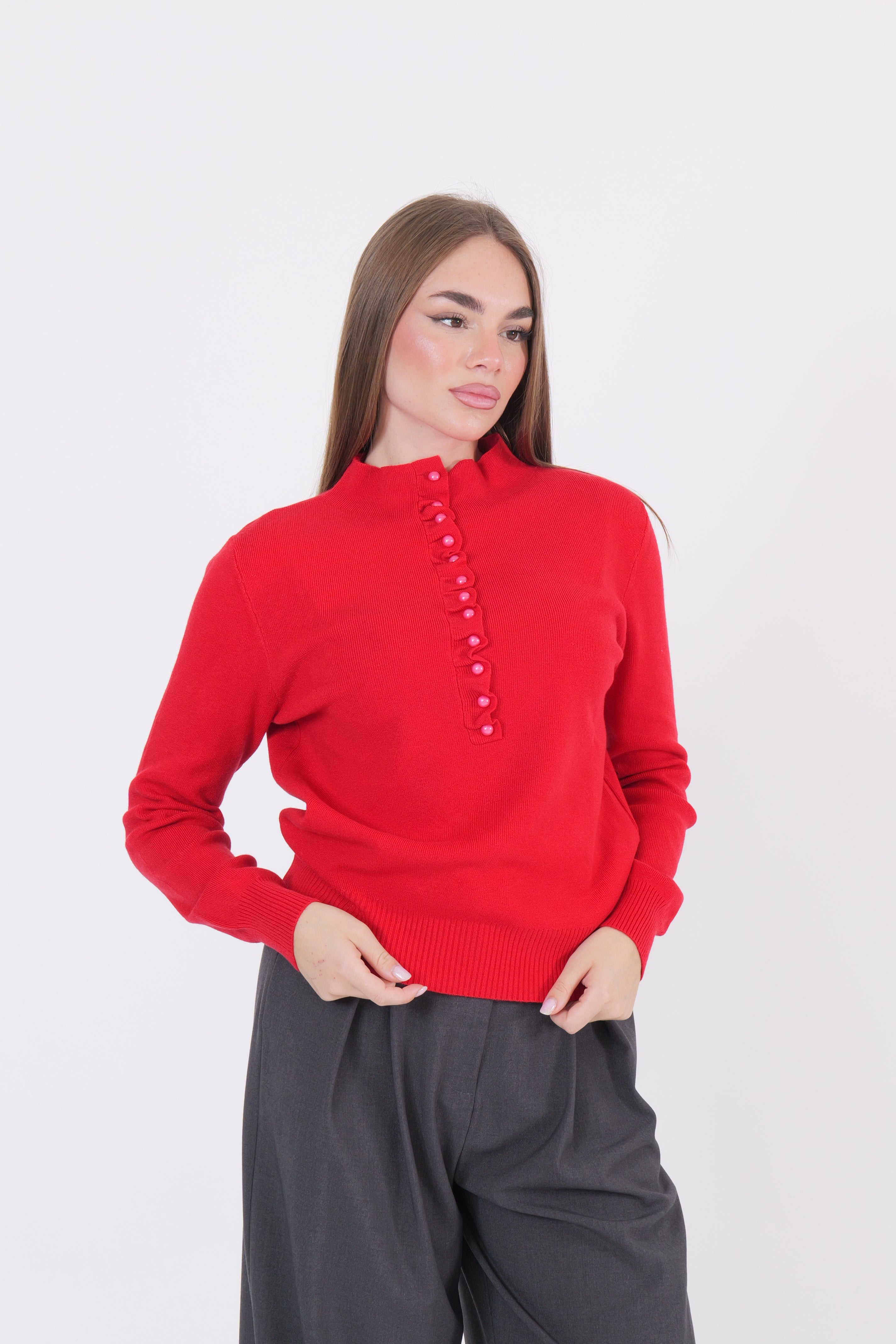 PULL ROUCHES ROSSO