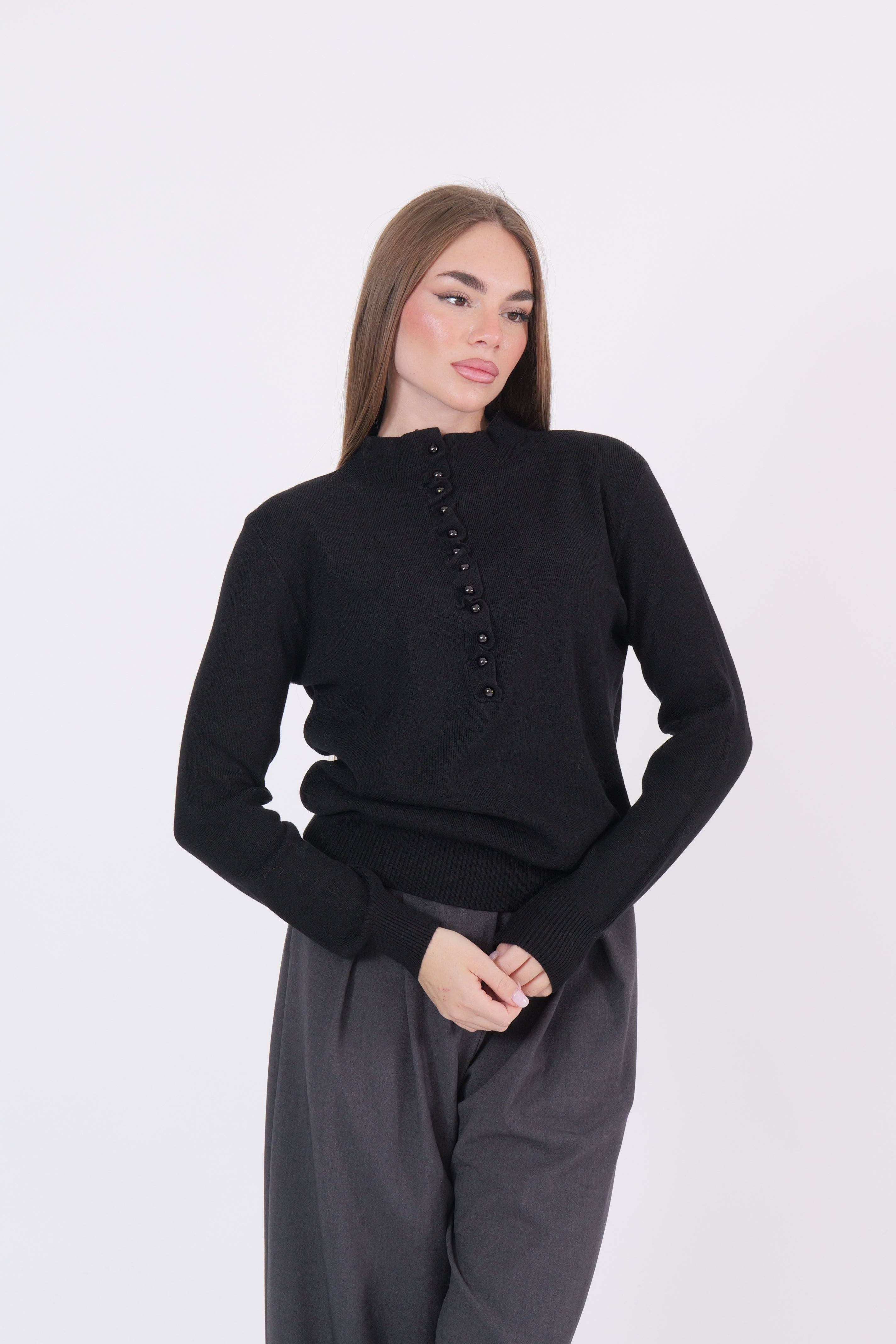 PULL ROUCHES NERO