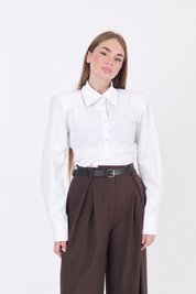 CAMICIA SPALLINE VOLANTS BIANCO