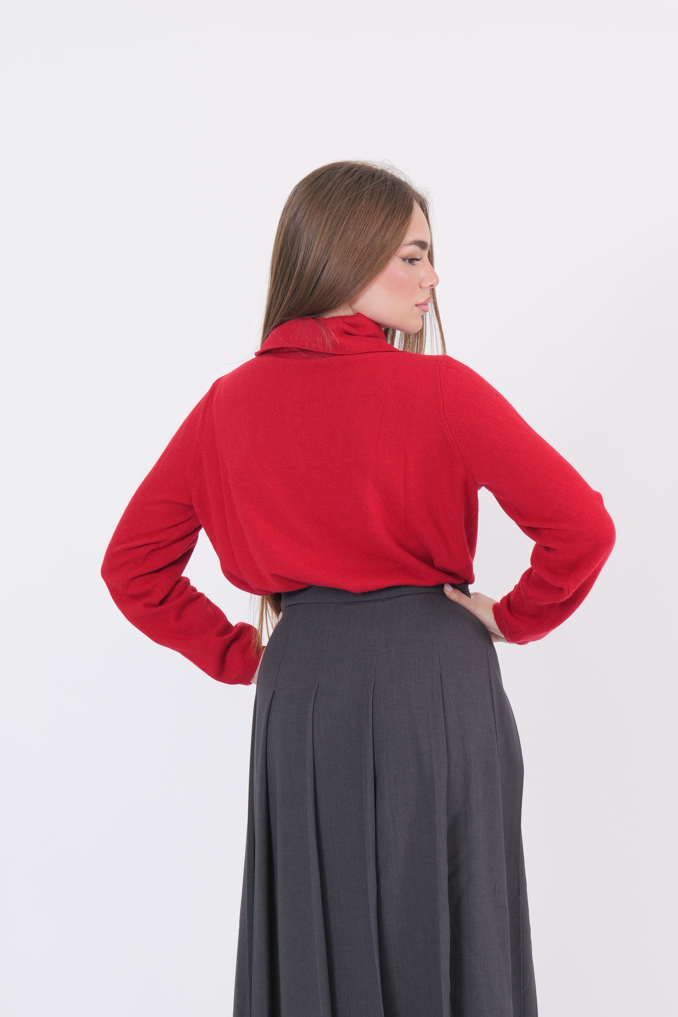 MAGLIA COLLO ALTO ROSSO