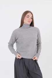 MAGLIA  COLLO ALTO GRIGIO