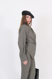 CAMICIA PARIS NERO/BEIGE