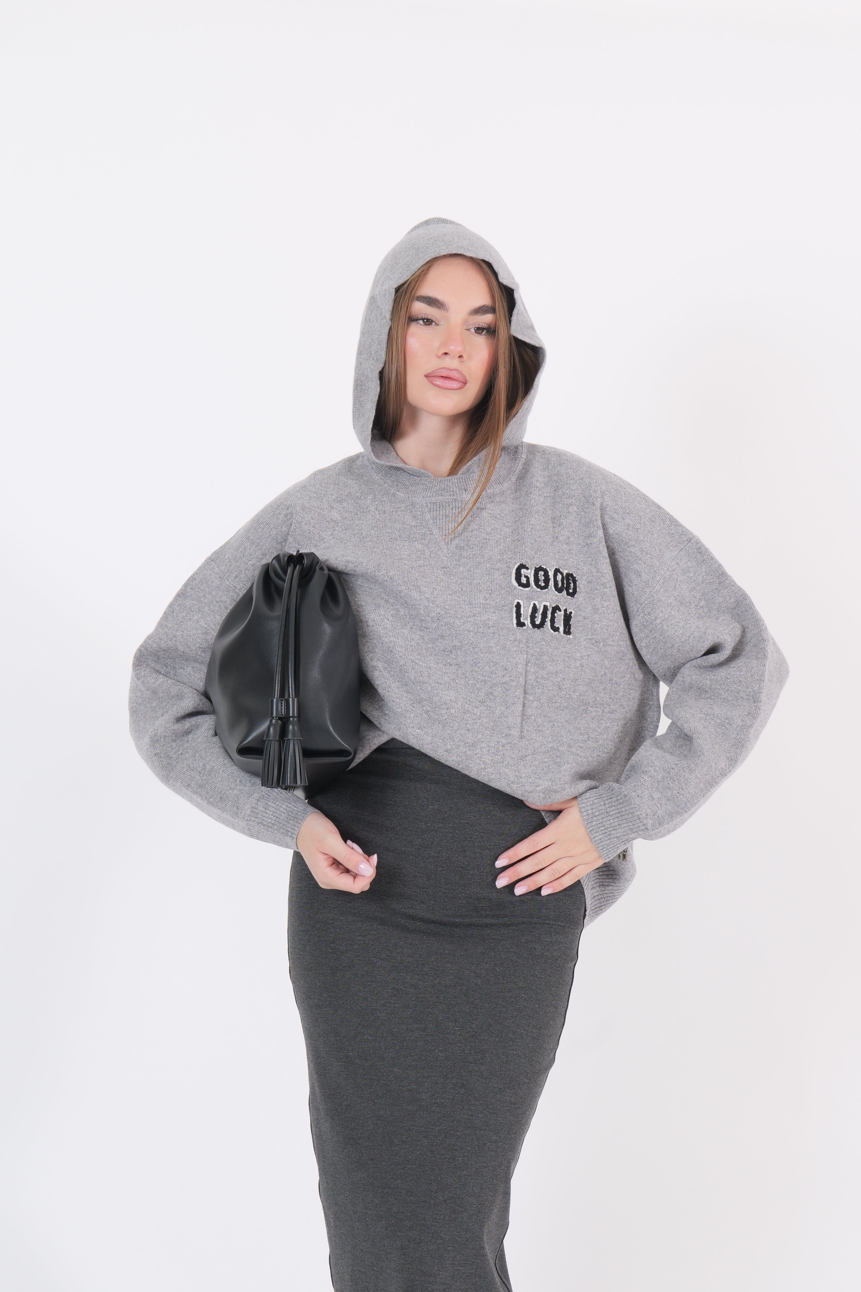 MAGLIA GOOD LUCK GRIGIO