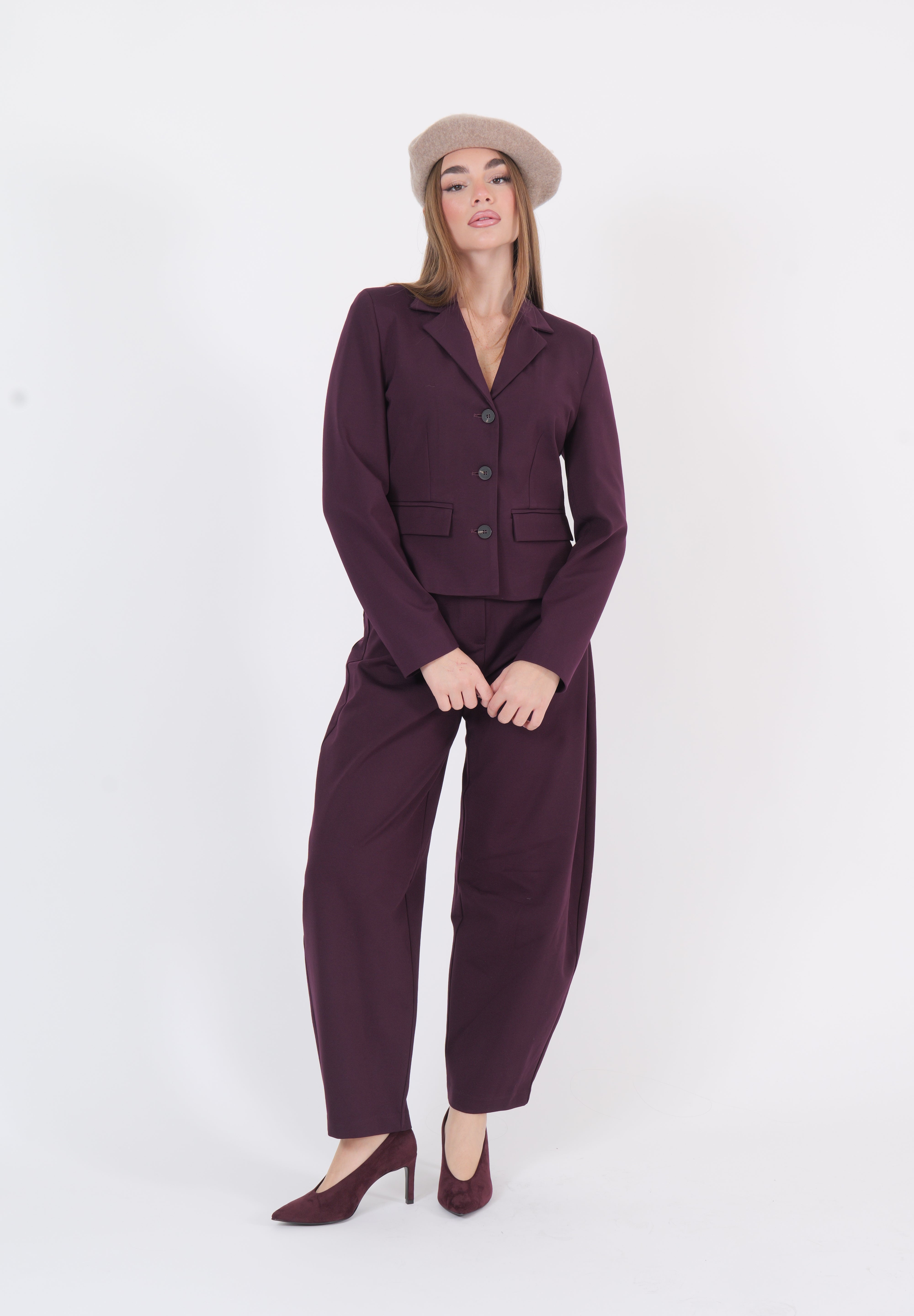 PANTALONE BALLOON BORDEAUX