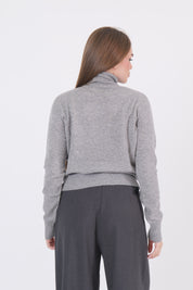 MAGLIA  COLLO ALTO GRIGIO